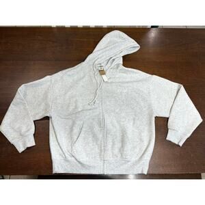 Victoria Secret Pink Oversize Comfy Lounge Hoodie Sweatshirt Women Small Neutral